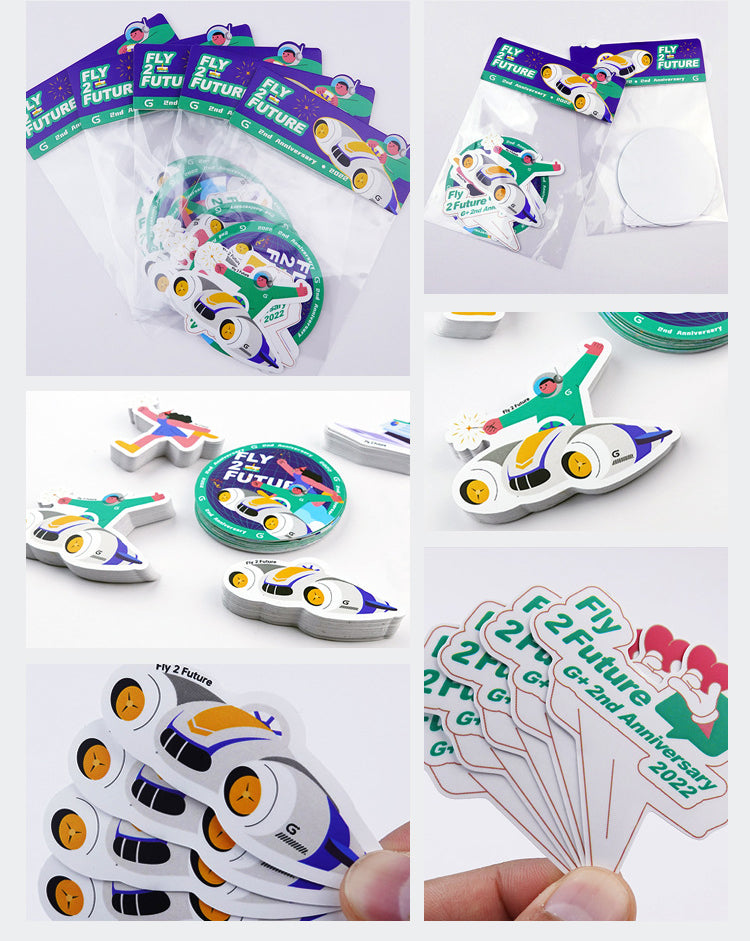 Custom Coated Paper Sticker W/A Header Card