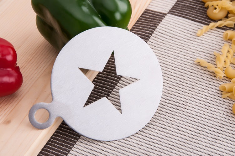 430 Stainless Steel Material Star Shaped Coffee Latte Mold DIY Coffee