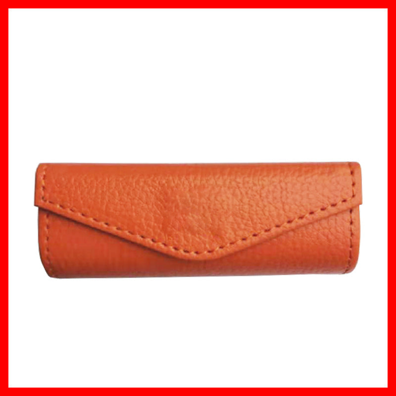 PU Leather Magnetic Buckle Makeup Bag Handle Bag Lipstick Storage Pouch W/Square Mirror