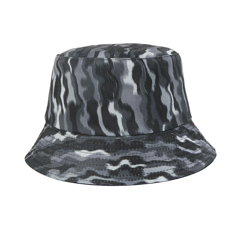 #42 Geometric Tie-dye Pattern Basin Cap Bucket Hat