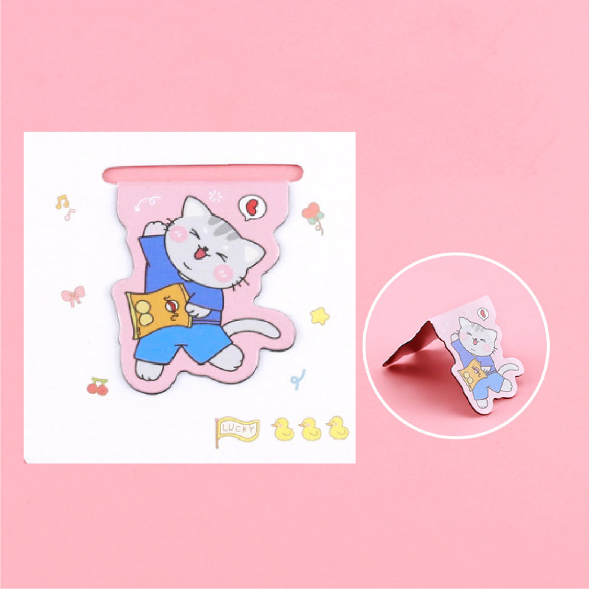 Cat Magnetic Bookmark Book Marker Clip for Library, Museum, Book Club Cat Bookmark