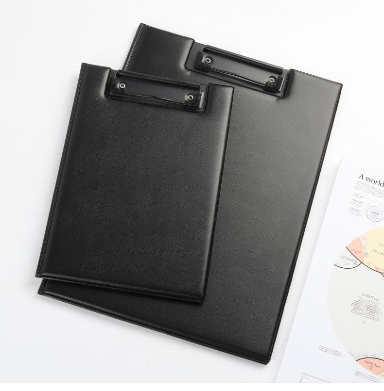 A4 PU Leather Padfolio Clipboard Folder Writing Pad Notepad Clip Boards