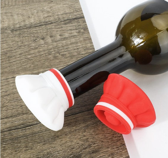 Silicone Chef Hat Wine Stoppers
