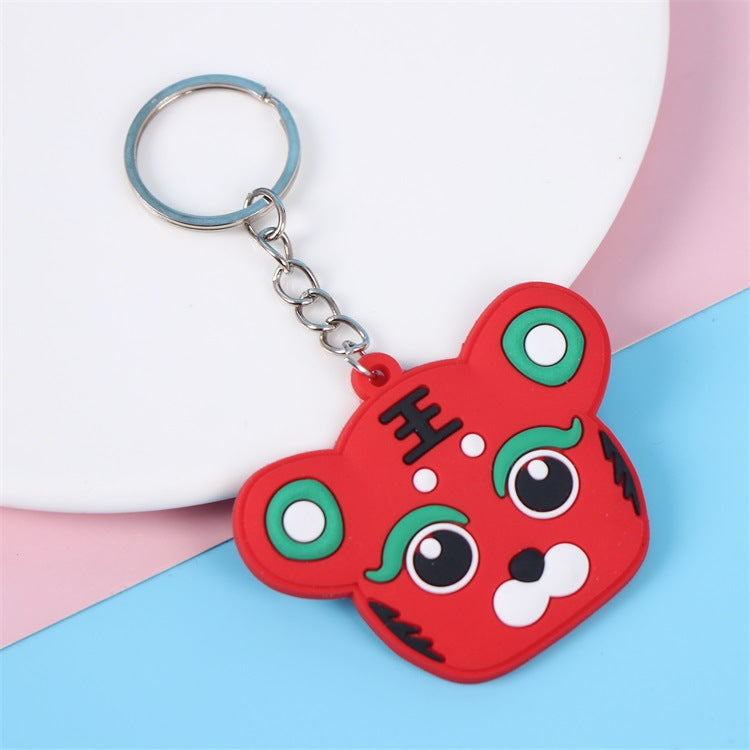 Custom 3D Raised Shaped Soft Touch PVC Keychain - Two Sides Printing