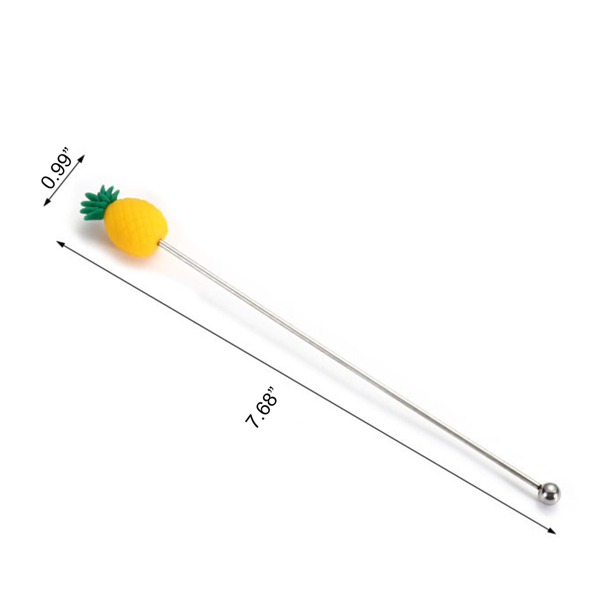 7.68 L Stainless Steel Pineapple Top Beverage Stirrers Coffee Stick