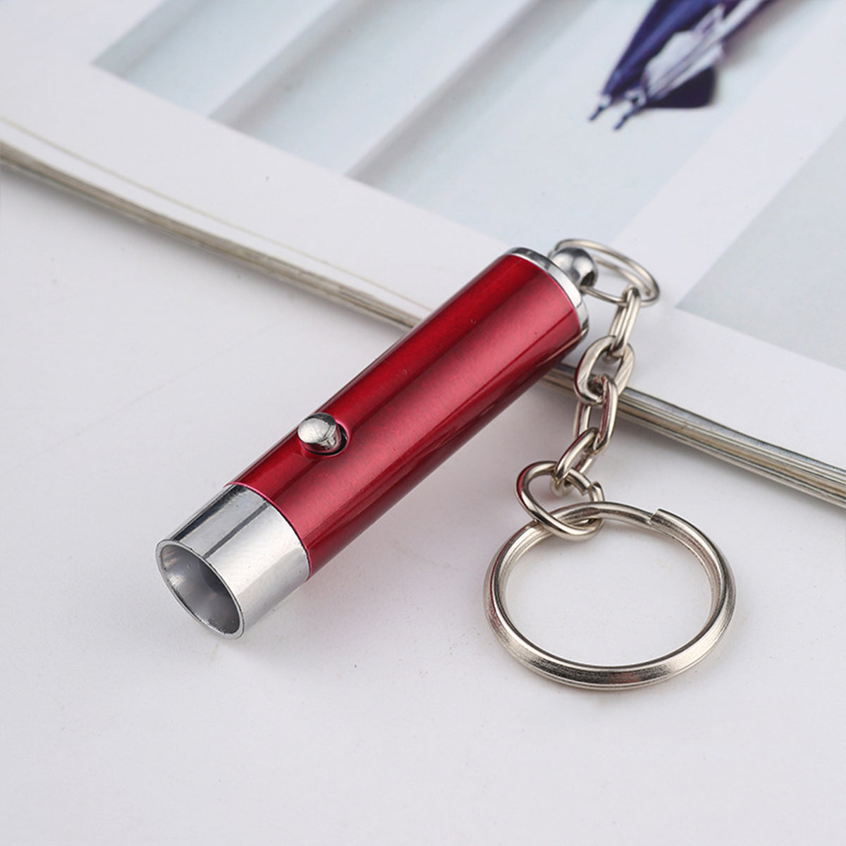 Purple UV Detector Mini LED Flashlight Keychain Portable Aluminum Alloy Flashlight