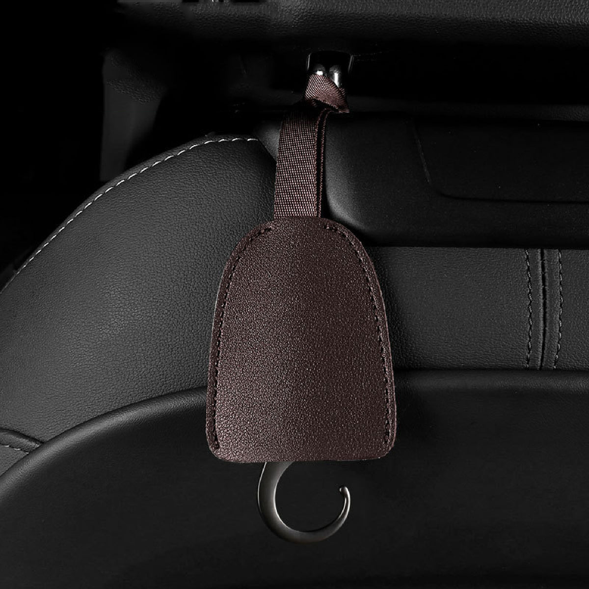 PU Leather Hidden Hook Vehicle Headrest Hook Hanger
