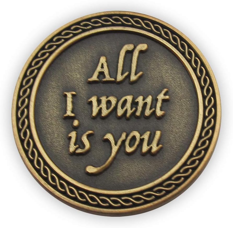 Custom Romantic Love Expression Antique Gold Plated Pocket Coin Love Gift Commemorative Coins