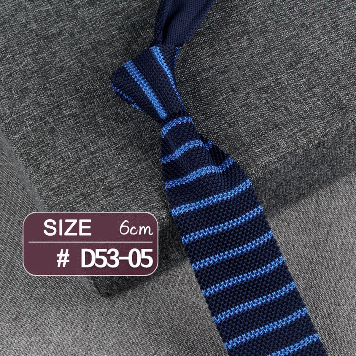 #5 Casual Style Knitted Narrow Men Tie Polyester Woven Collar Tie