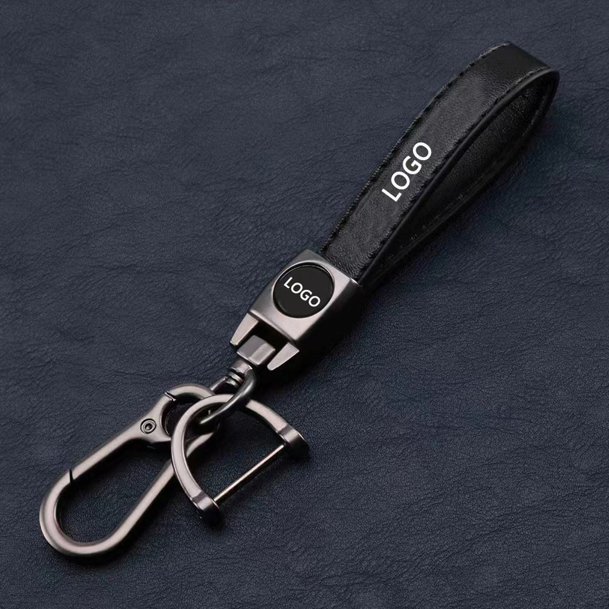 Leather Car Key Ring Metal Car Key Ring Replacement Logo Car KeyRing