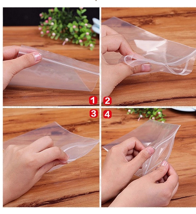 8Mil Plastic PE Printed Transparent Zip Lock Bag