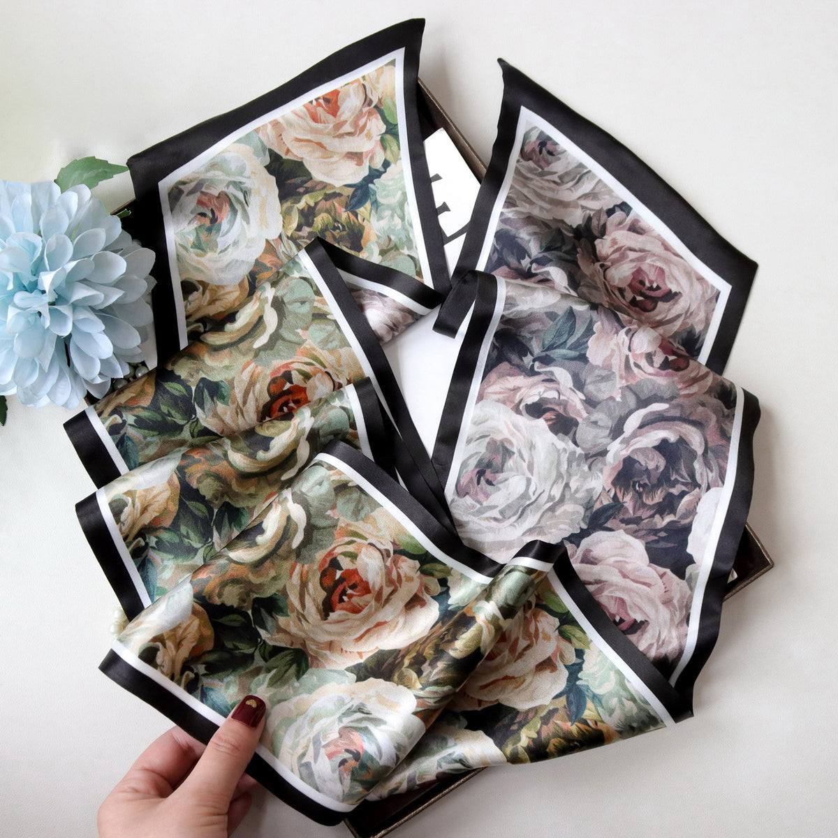 Custom 5.9" x 59" 100% Silk Long Neck Scarf Silk Purse Scarf