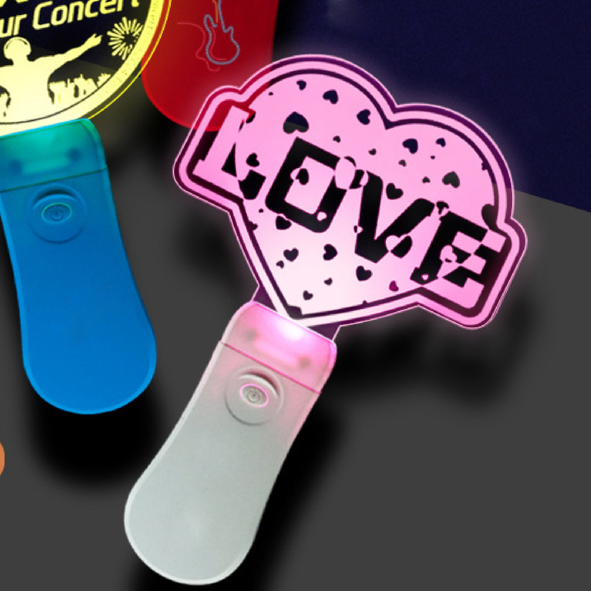 Love Heart Dark Party Luminous Stick Custom Handheld Glow Stick Acrylic - Multicolors Lights