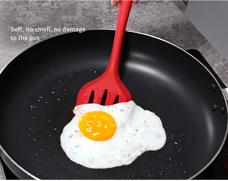 Silicone Slotted Turner-Heat Resistant Silicone Tools for Cooking Baking Mixing Non-Stick Cookware