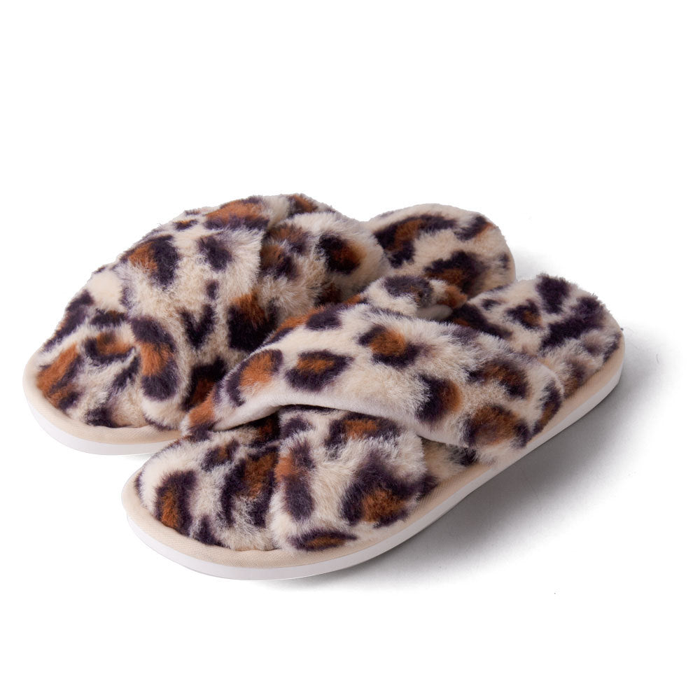 Short Sunday Angora Yarns Cross Band Cotton Winter Slipper