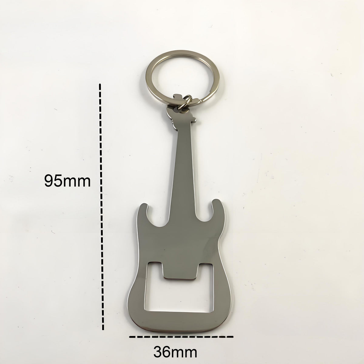 Guitar Shaped Bottle Opener Keychain