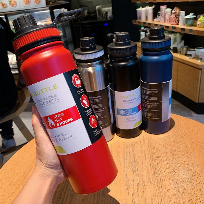 800ML/27oz 304 Stainless Steel Tumbler Vaccum Insulated Water Bottle For Outdoor Home Office Or Car