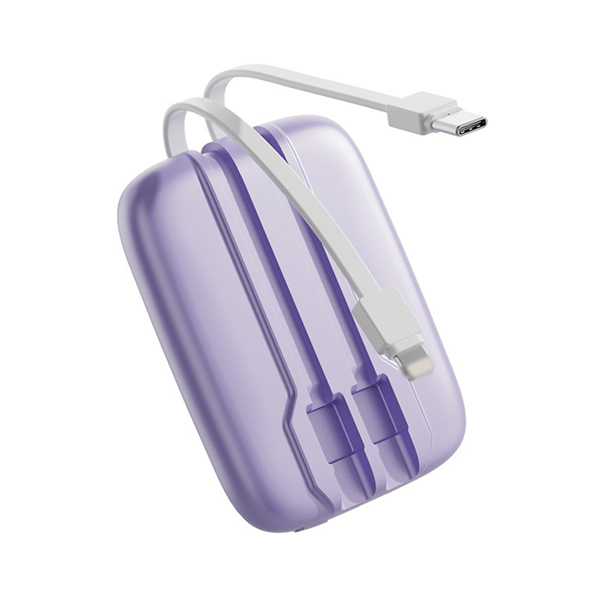 5000 mAh Thin Power Bank Card Shape Power Bank Built-in Two Charging Cables