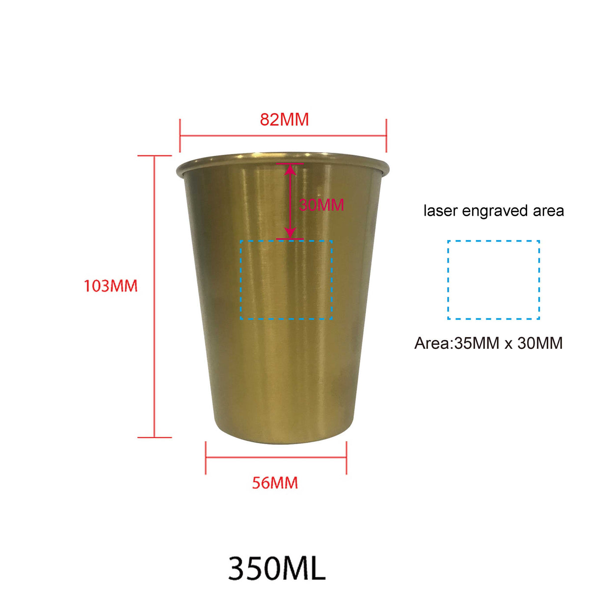 12 Oz. Stainless Steel Beer Cups