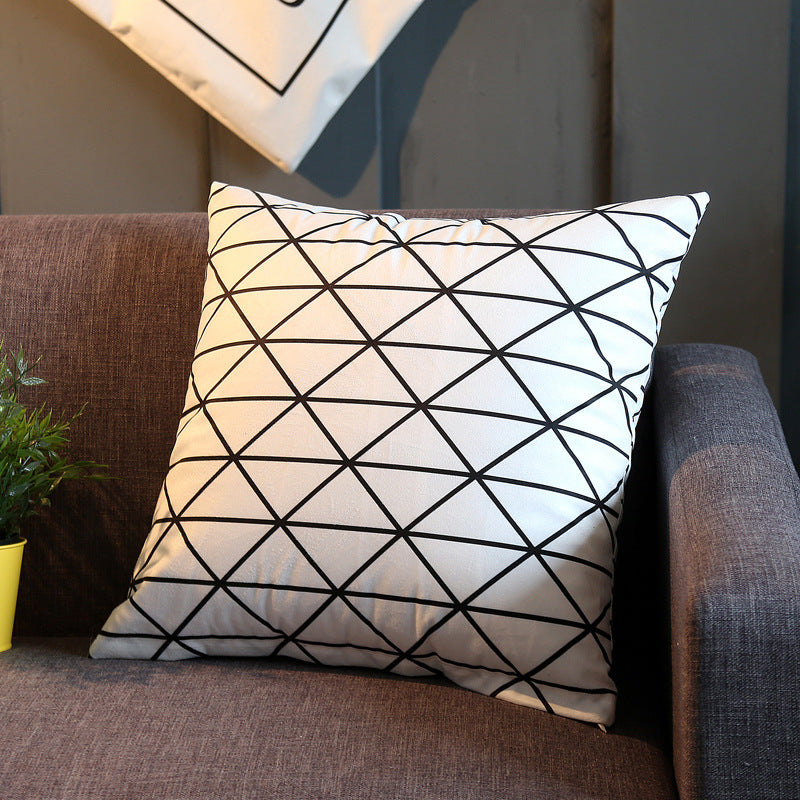 Full Printed 17.7 x 17.7" Premium Square Polyester Short Plush Throw Pillowcase W/Hidden Zipper
