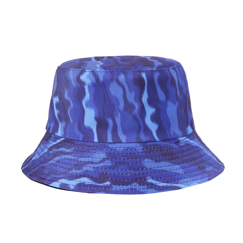 #43 Geometric Tie-dye Pattern Basin Cap Bucket Hat
