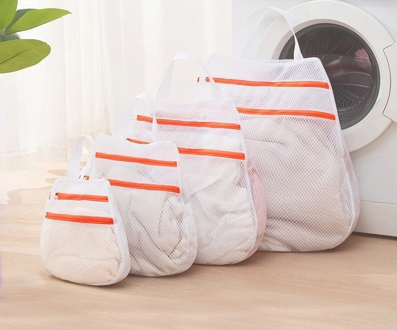 24x24" Portable Double Zippered Mesh Laundry Bags Laundry Wash Bags for Delicates-Woven Label