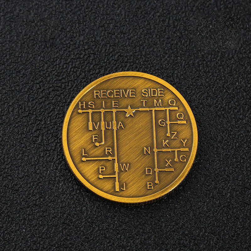 1.8" Brass Embossed Commemorative Medallion Antique Commemorative Coins