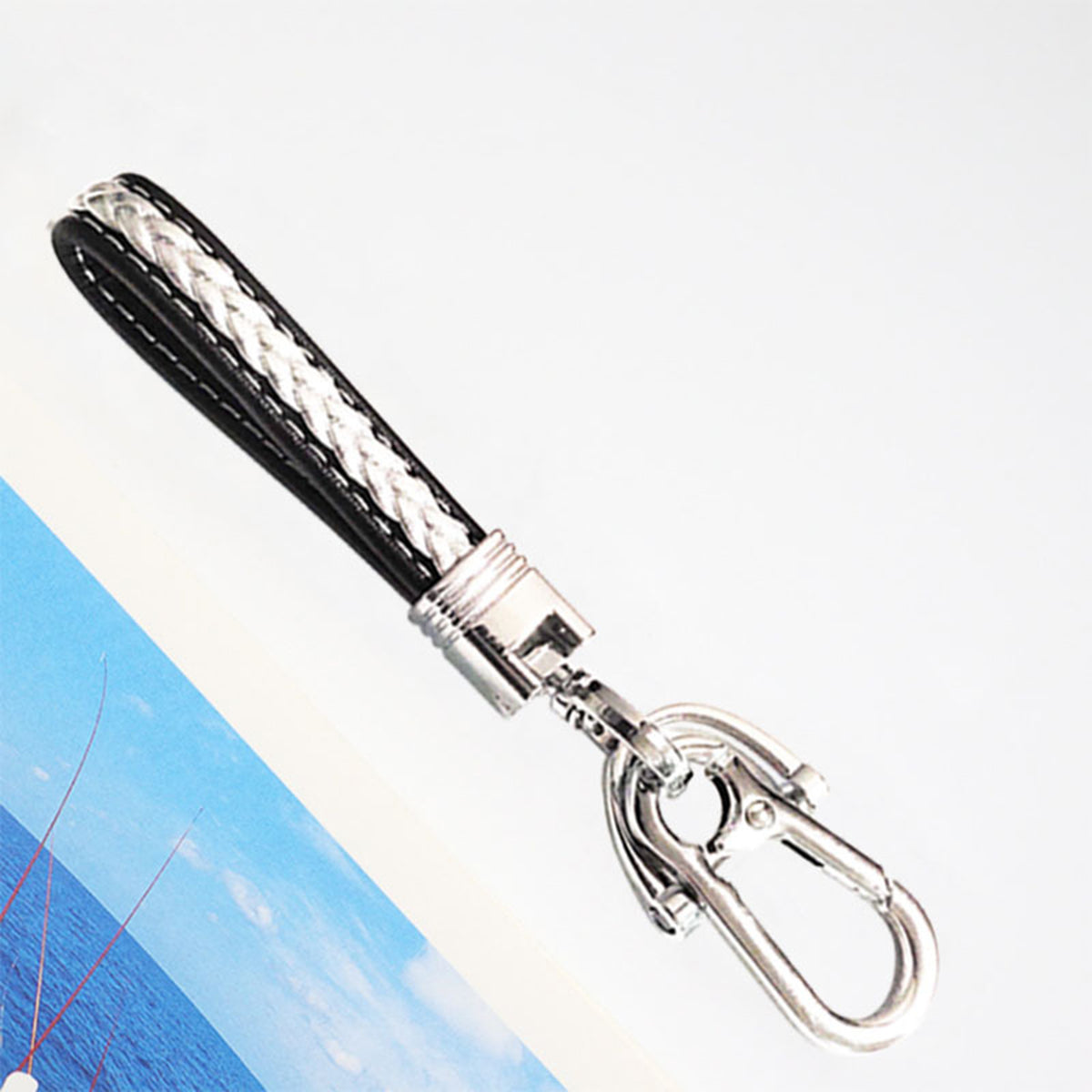 Men & Women PU Leather Keychain Accessories Metal Car Key Chain Ring