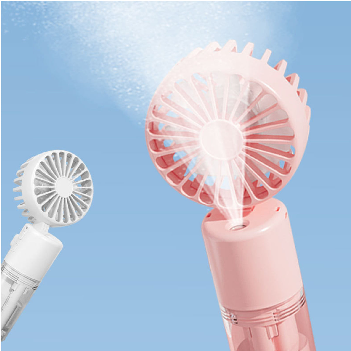 Humidifier Fan W/4 Speed Adjustable Cooling Fan 180 Foldable Handheld Fan with Lanyard