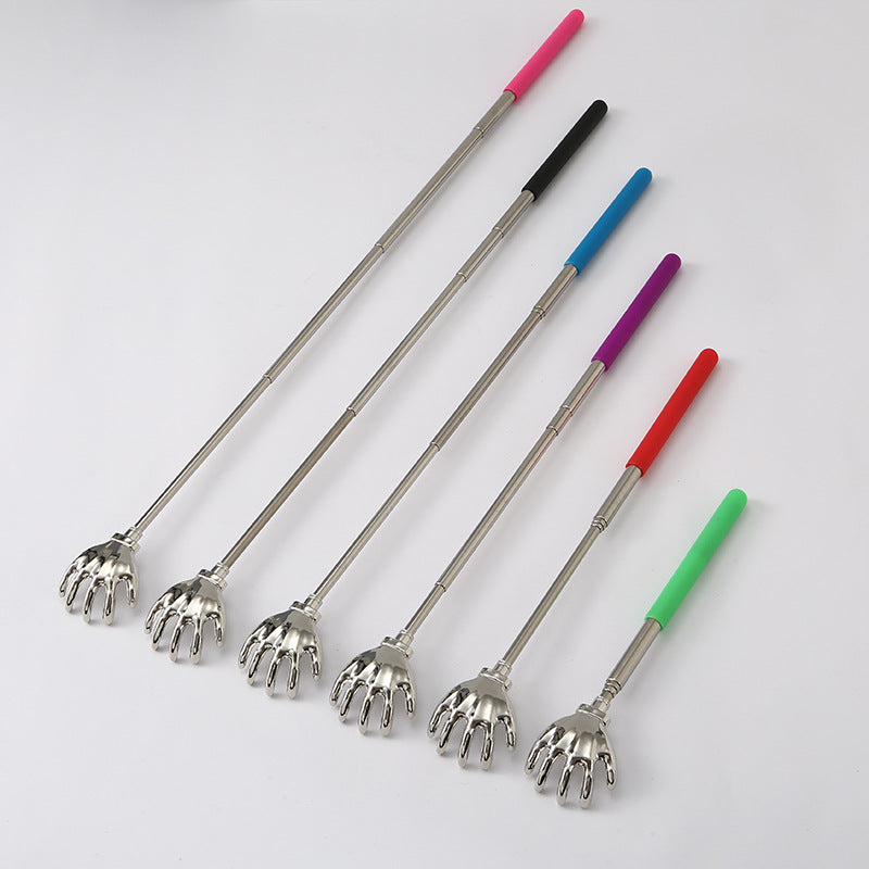 Telescoping Stainless Steel Back Scratcher W/ Soft Foam Handle for Itch Relief