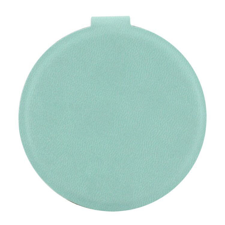 Stainless Steel Round Makeup Unbreakable Mirror With PU Leather Cover