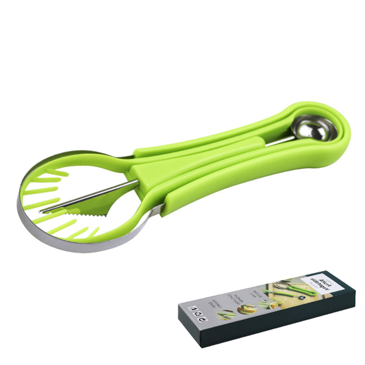 Carespot Melon Baller Scoop Set, 4" 1 Stainless Steel Melon Cutter Watermelon Scooper