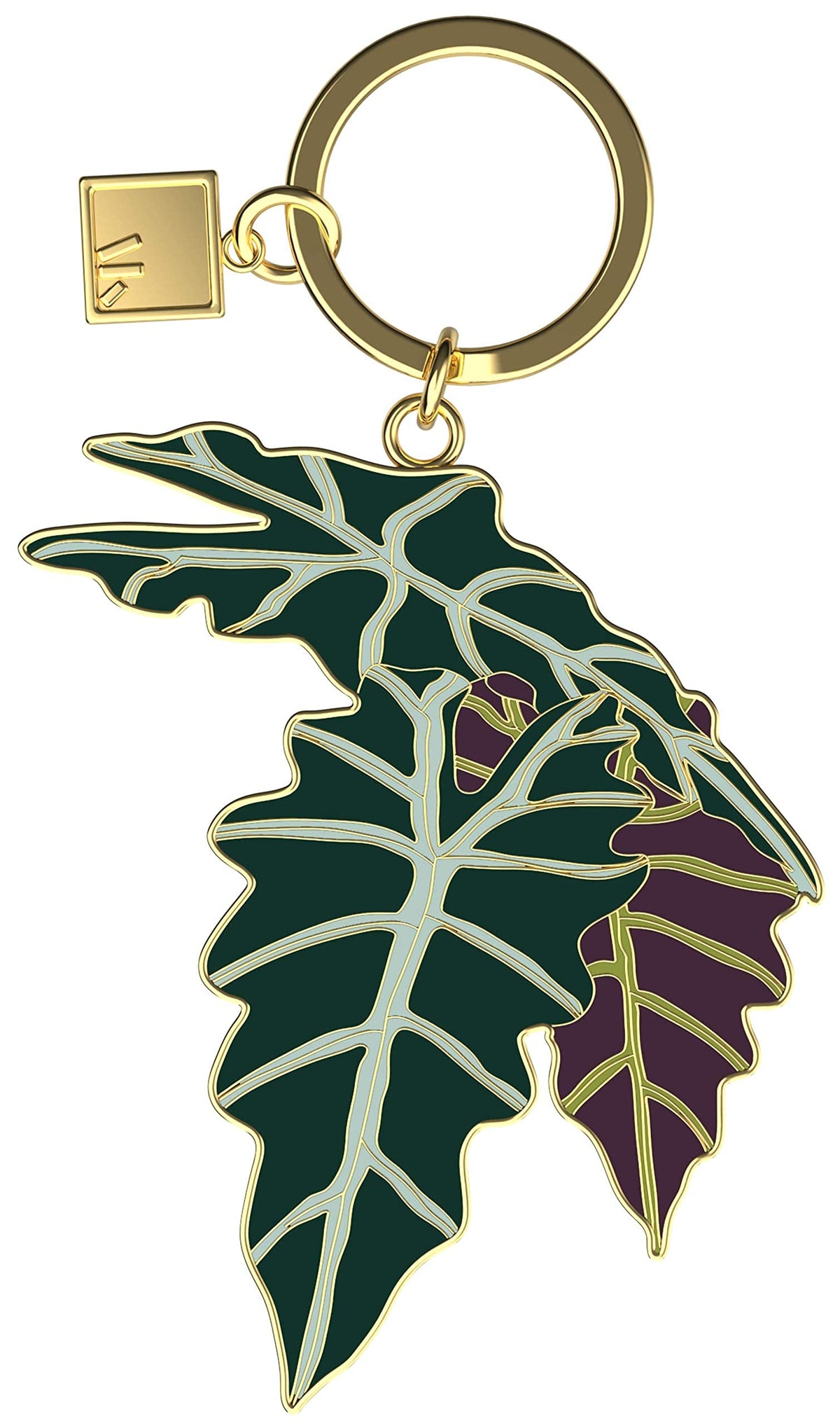 Custom Plant Shaped Zinc Alloy Keychain Imitation Enamel Keychain- One Side Printing
