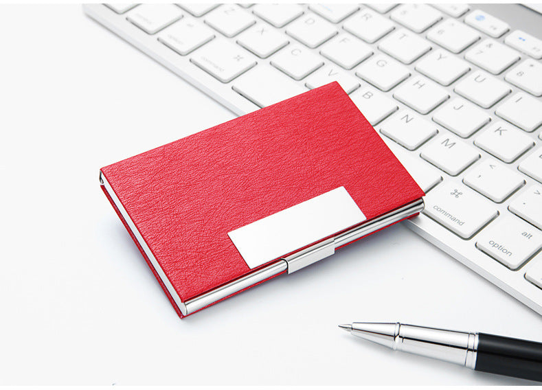 PU Leather W/Stainless Steel Business Card Cases