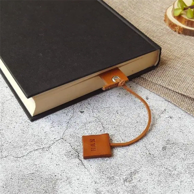 PU Leather Bookmark Classic Stitched Bookmark Page Markers Reading Gifts