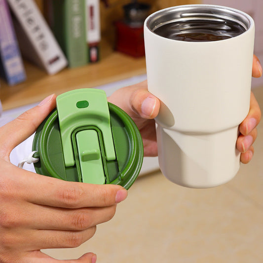 11oz Dual-Lid Insulated Water Bottle Travel Coffee Mug