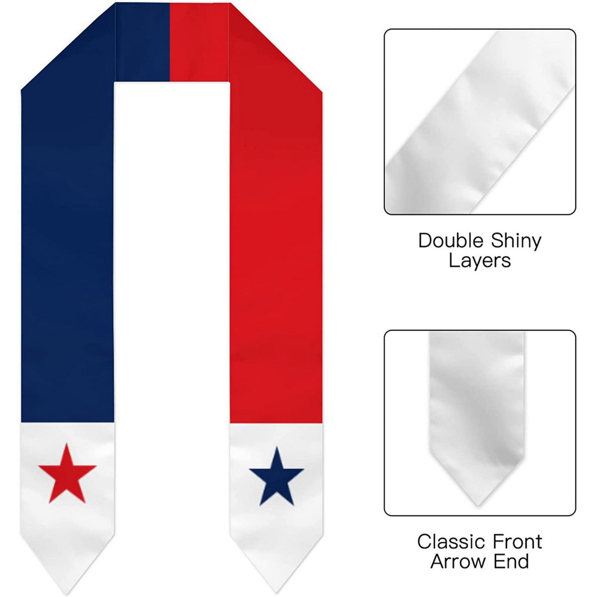60" L Custom Graduation Stole Graduation Sash Classic End