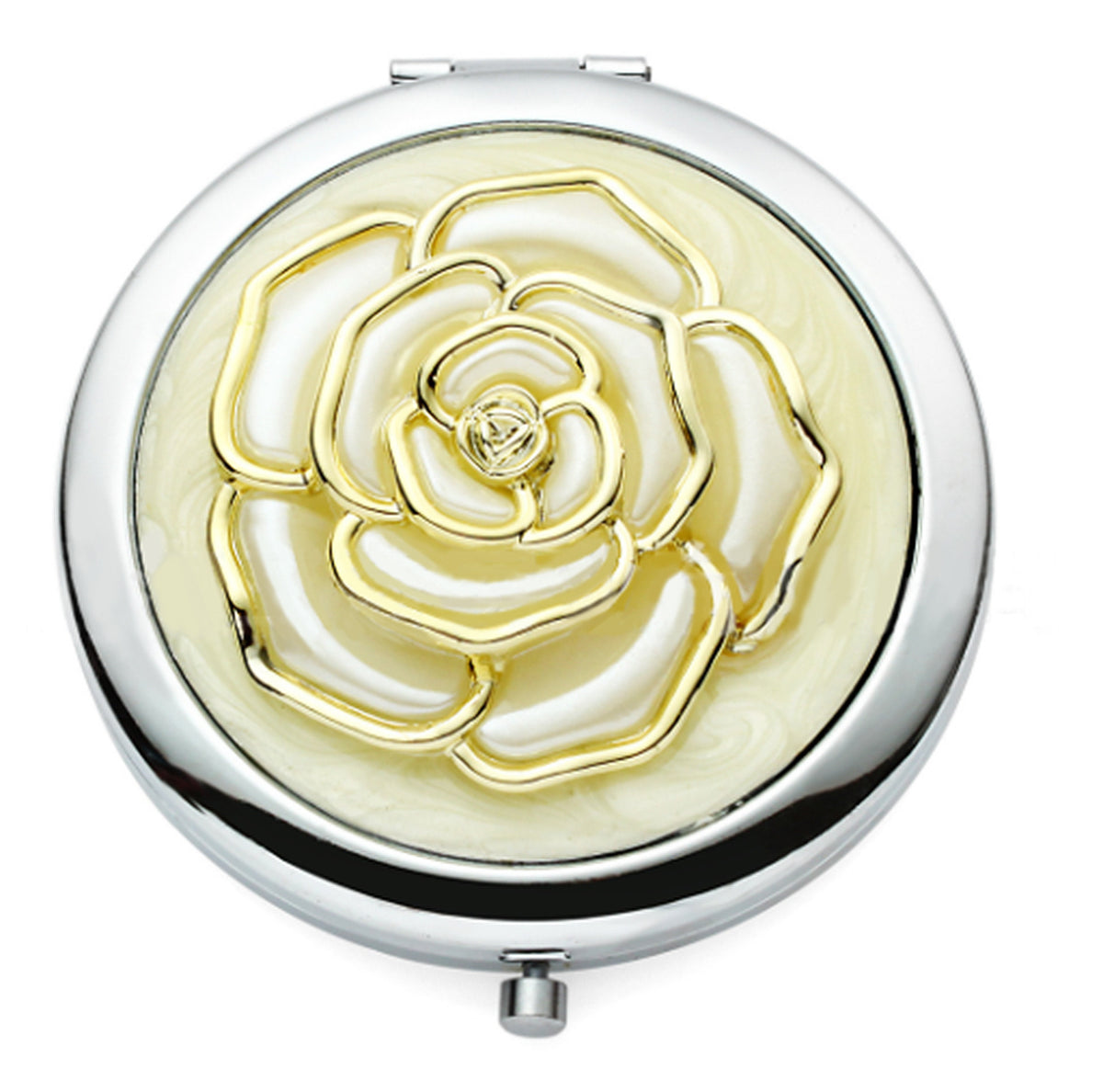 Flower Shape Compact Cosmetic Mirror Purse Mirror
