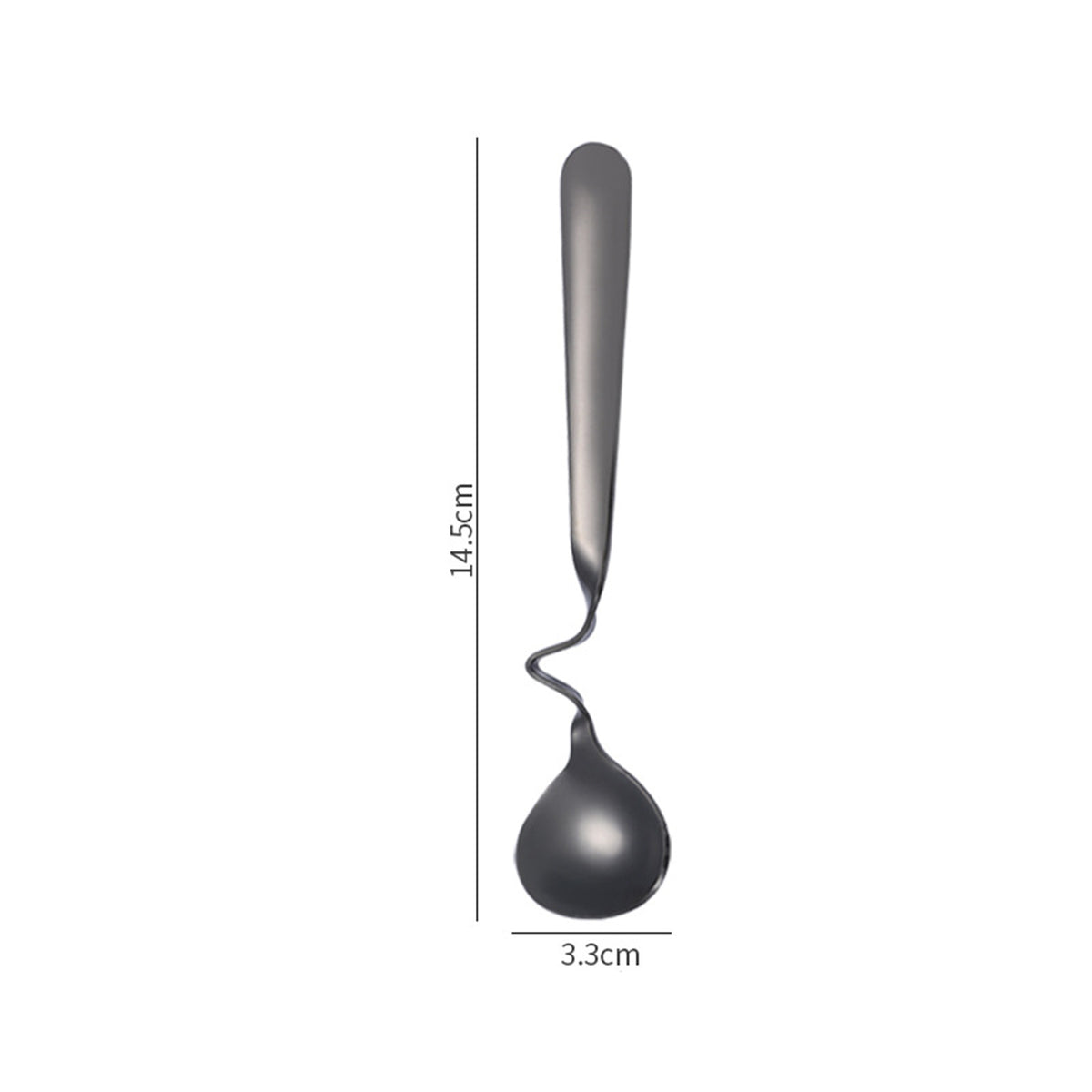 Hanging Coffee Spoon Creative Bending Handle Stainless Steel Stirring Spoons for Tea Coffee Dessert