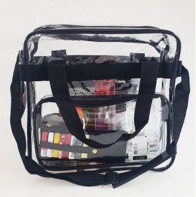 Women`s PVC Transparent Shoulder Bag Clear Tote Bag Crossbody Bag with Strap Stadium Approved Bag