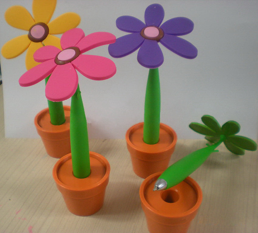 Flower Ballpoint Pen & Mini Pot
