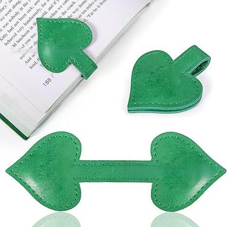 Heart Shape PU Magnetic Bookmark Book Page Clip