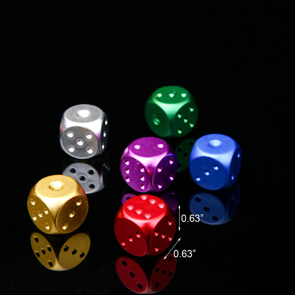 5 Pcs Metal Dice Game Set w/ Metal Container