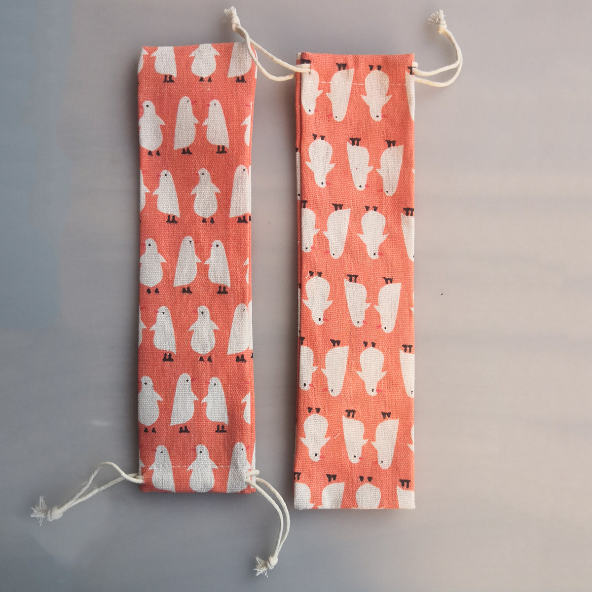 Penguin Pattern Canvas Bag