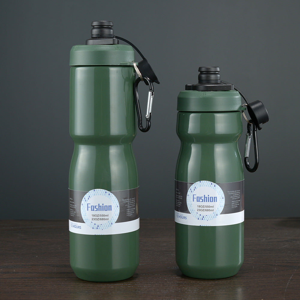 22 Oz./680ml 304 Stainless Steel Vacuum Thermos Cup Outdoor Sports Portable Bike Riding Water Bottle