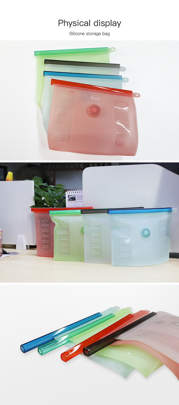 Kitchen Preservation Silicone Food Storage Bagge Bag
