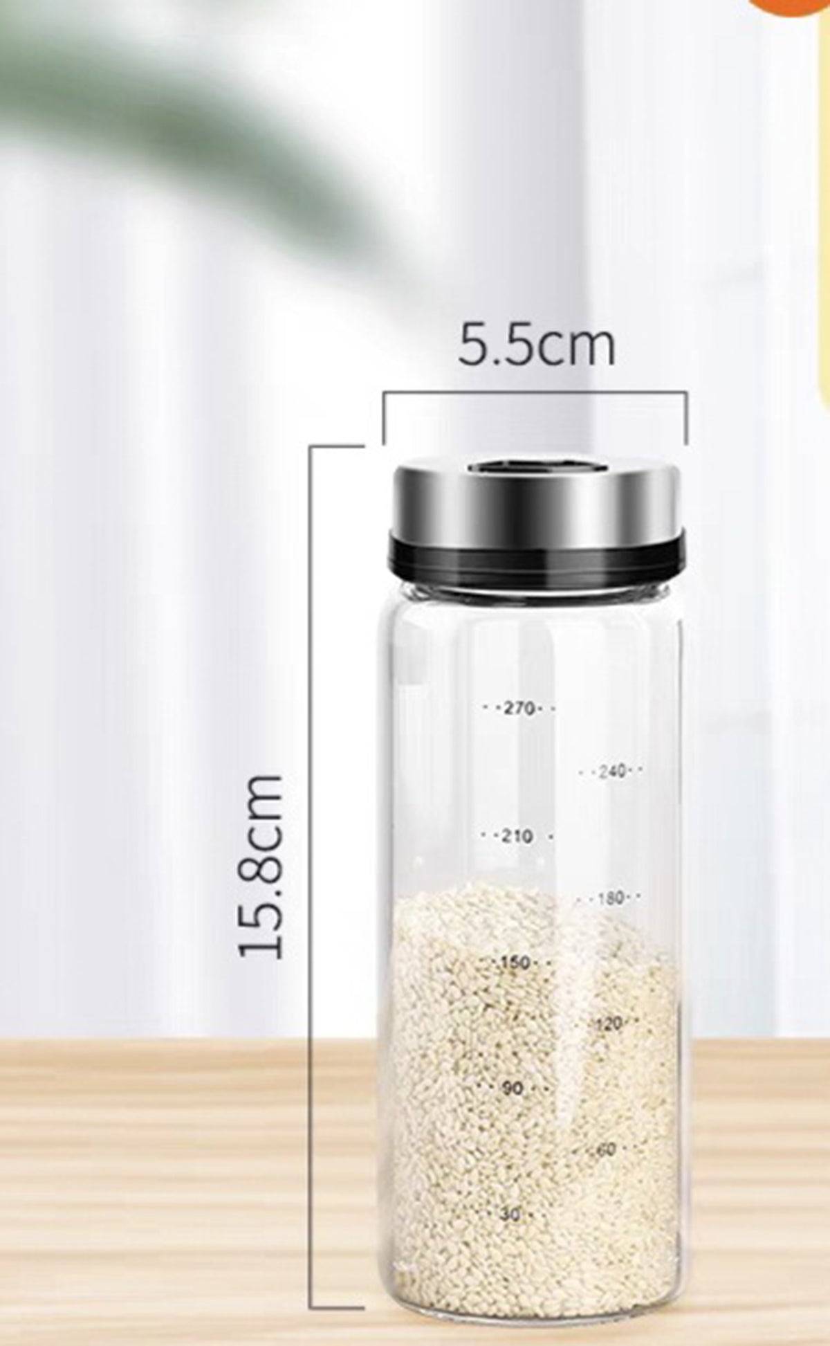 300ML Stainless Steel Seasoning Bottle With Measurements