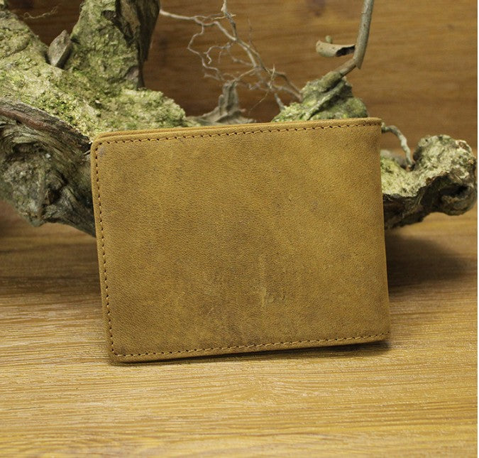 Waxy Leather Money Clip Wallet w/Metal Clip