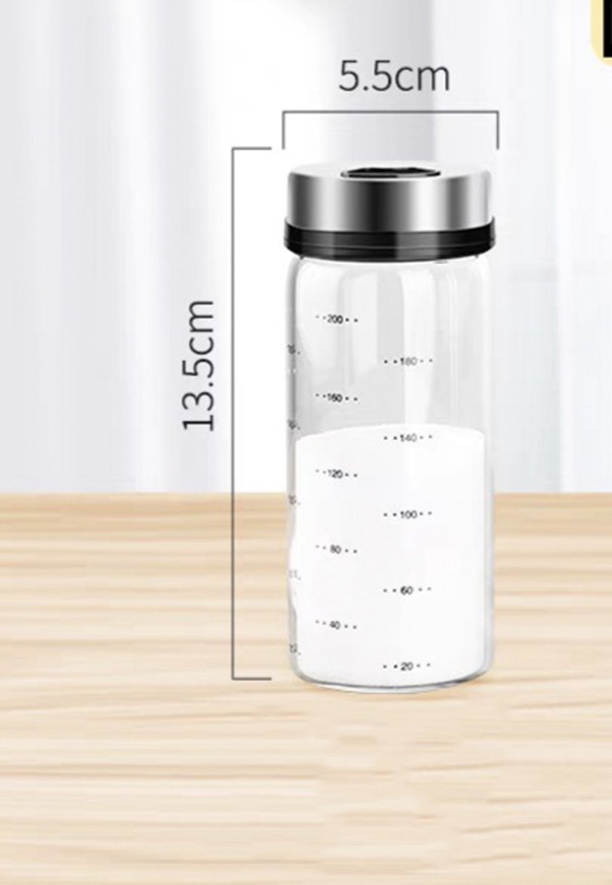 200ML Stainless Steel Seasoning Bottle With Measurements