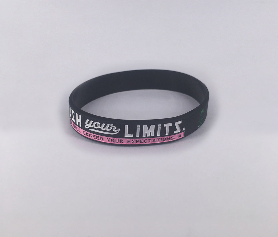 Color Filled 2 Colors Silicone Wristband